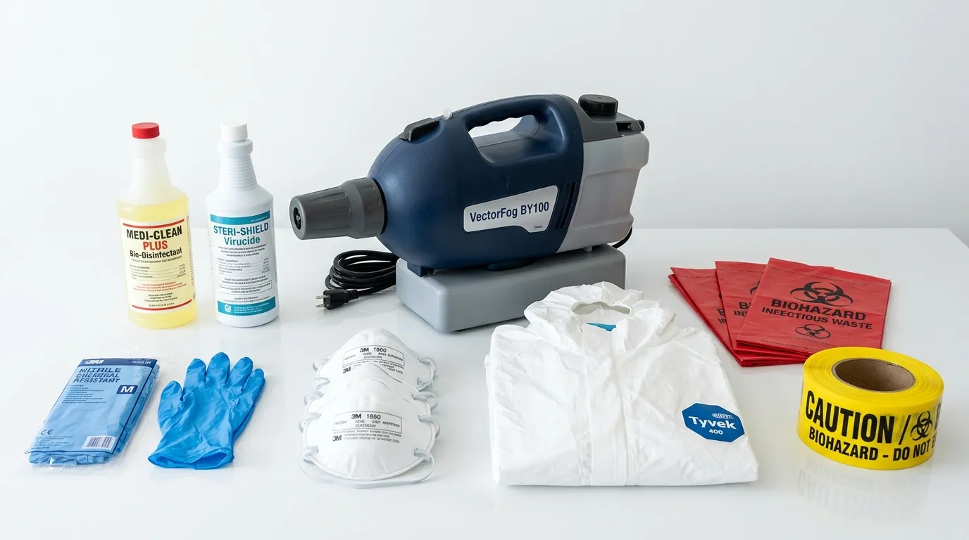 Professional biohazard remediation crew working in Grafton