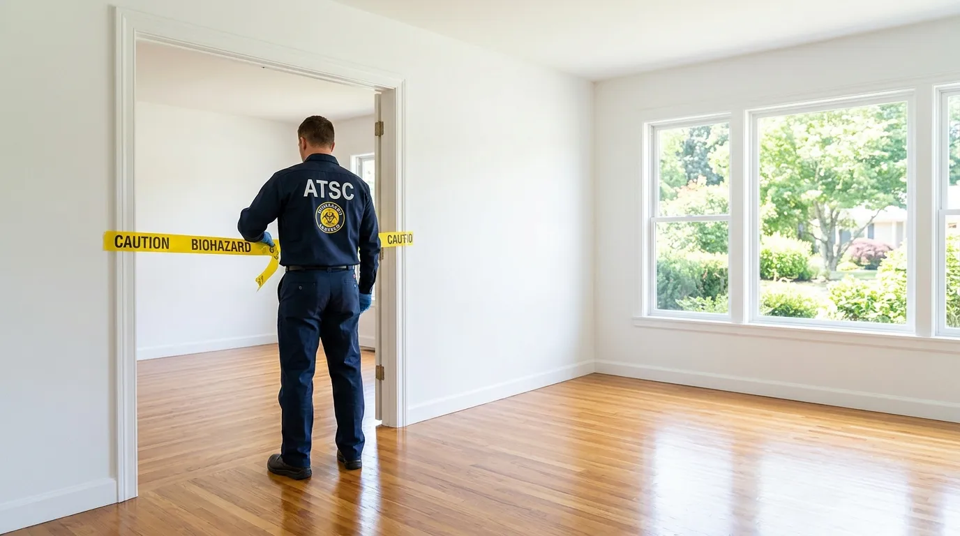 Certified biohazard cleanup crew performing Crime Scene Cleanup in Grafton